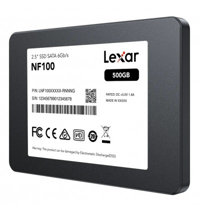 Disco Ssd Lexar Nf100 500gb 2.5 Sata Iii 6gb/s Interno